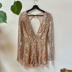Rose Gold Sequin Romper